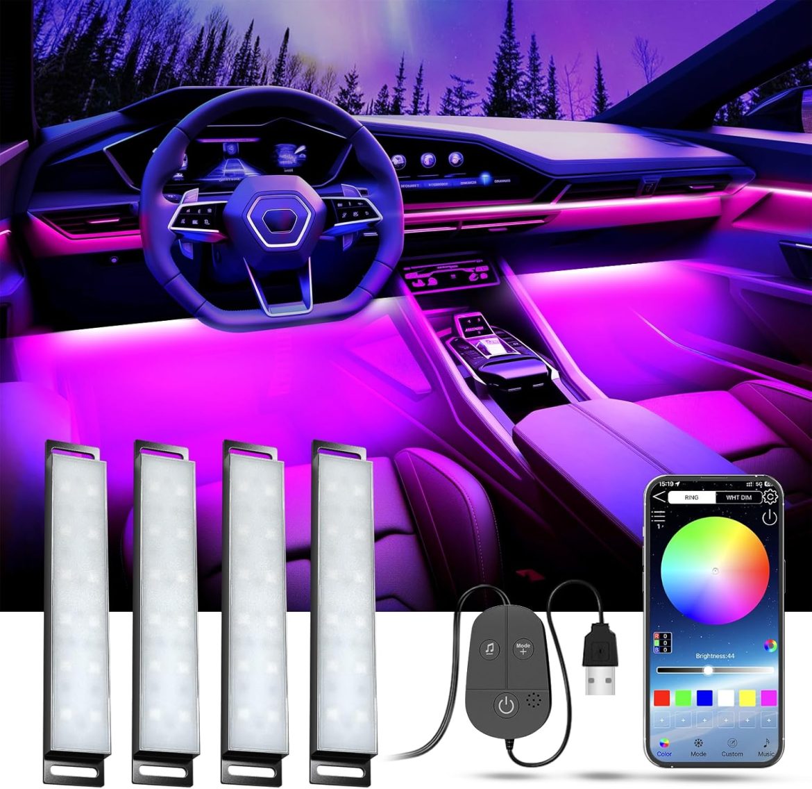 Transformez votre voiture en oasis lumineuse 🌈 : cette astuce va changer vos trajets à jamais ! 🚗✨