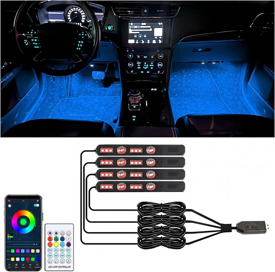 Les meilleures options d&rsquo;éclairage LED pour transformer l&rsquo;intérieur de votre voiture 🚗✨