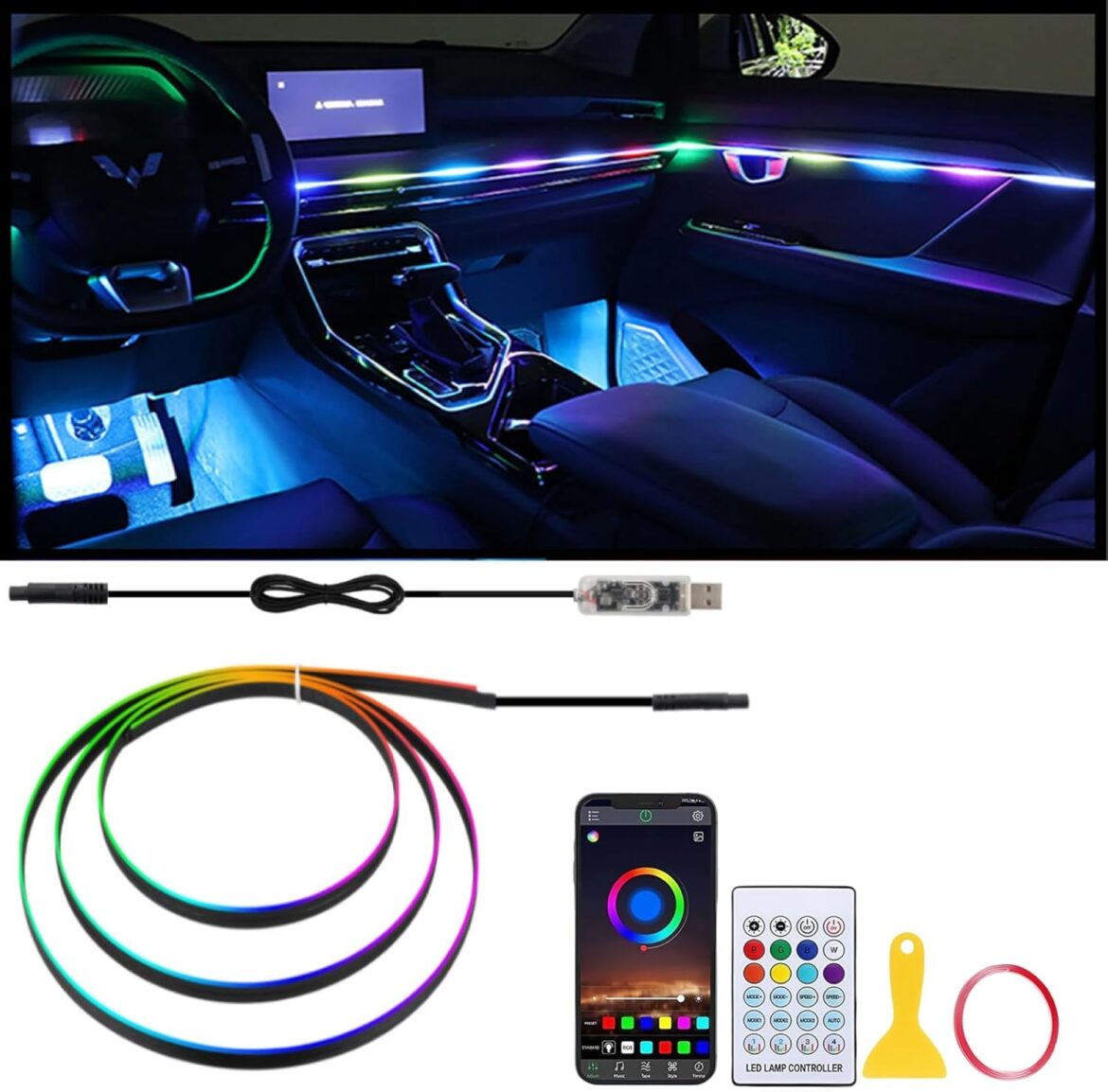 Améliorer l&rsquo;ambiance de votre voiture : les meilleurs éclairages LED pour un intérieur moderne 🚗✨
