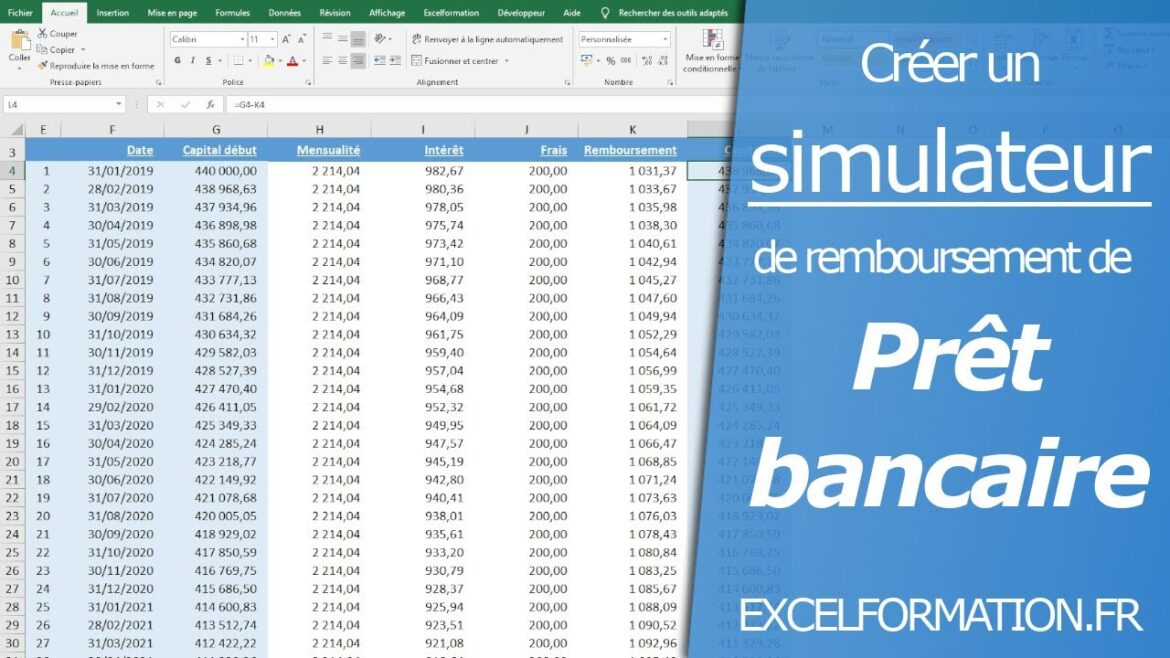 Maîtriser l’art du simulateur d’amortissement d’emprunt bancaire sur Excel : un guide pratique et fiable pour optimiser vos remboursements